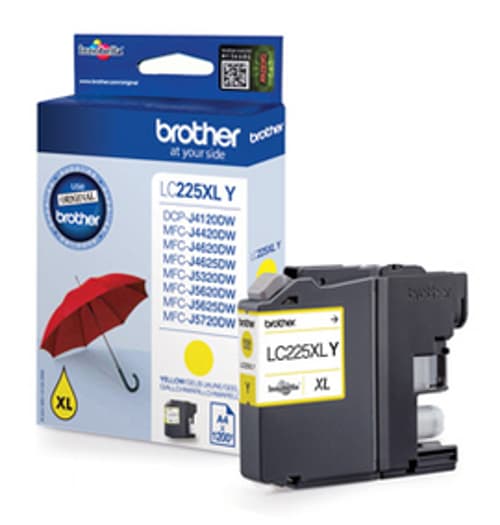 Brother Blæk Gul Lc225xly, 1,2k