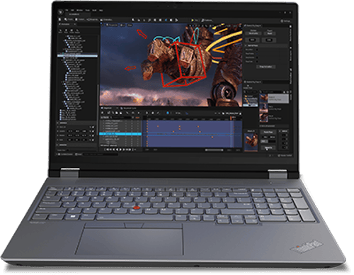Lenovo ThinkPad P16 Gen 2 21FA - 180° hængselsdesign - Intel Core i7 - i7-14700HX / op til 5.5 GHz - Win 11 Pro - RTX 2000 Ada - 32 GB RAM - 1 TB SSD TCG Opal Encryption 2, NVMe, Performance - 16 IPS 1920 x 1200 - Wi-Fi 6E, Bluetooth - stormgrå (top), villi-sort (bund) - kbd: Nordisk - med 3 års Lenovo Premier Support, CO2 Offset 0,5 ton