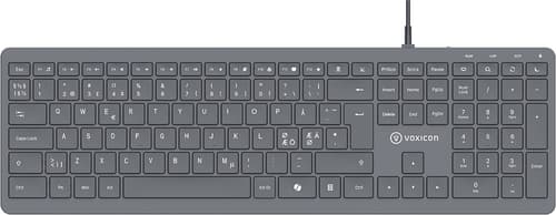 Voxicon Trådbundet Tangentbord 300w – Tyst, Slimmat, Usb-c/a Kabel Nordisk
