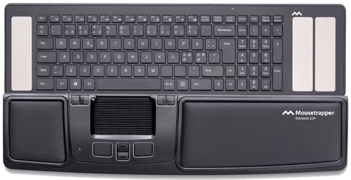 Mousetrapper Advance 2.0+ & Type Keyboard - Kit Usb-a Kontrolpude Sort, Hvid
