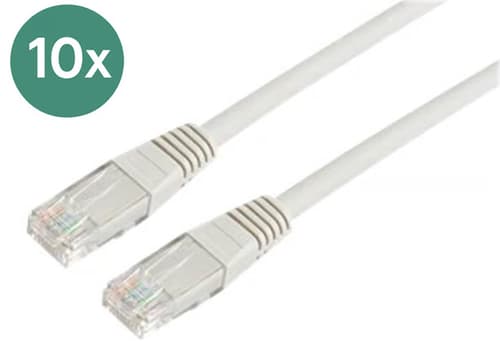 Nettverkskabel Lszh 10-pakning Rj-45 Cat6 1m Grå