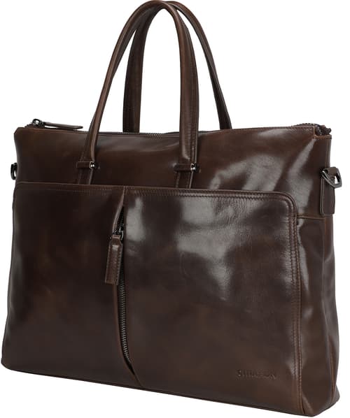 Cirafon Leather Vetus – Eksklusiivinen Nahkasalkku 15,6 Tuuman Kannettavalle Tietokoneelle 15.6" Nahka Ruskea