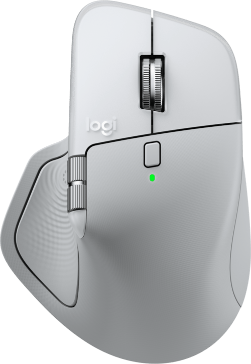 Logitech MX Master 4 for MAC - Pale Grey - Ergonomisk mus - Optisk - 9 knapper - Hvid