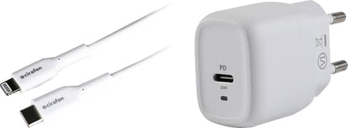 Cirafon Charger & Cable Kit - Iphone 1.2m Valkoinen