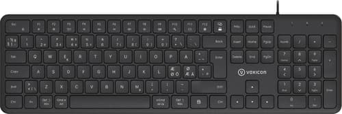 Voxicon Dk-219w – Trådbundet Tangentbord Med Usb-c/usb-a, Nordic Kabel Nordisk