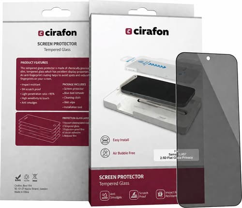 Cirafon Ultratyndt Privacy-glas – 9h Hærdet Skærmbeskyttelse Samsung Galaxy A57