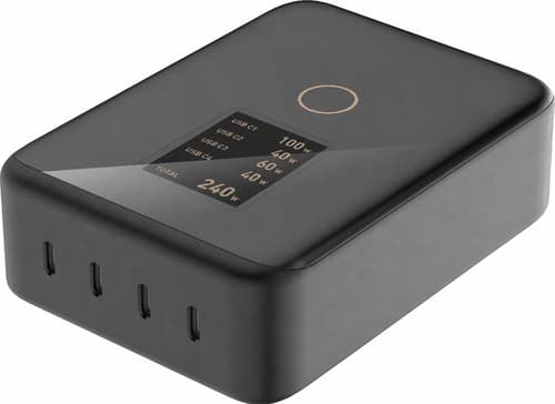 Cirafon Ladestation 240w Usb-c Med Display Grå