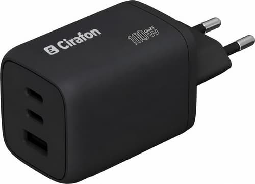 Cirafon Usb-c Gan Fast Charger 100w Sort
