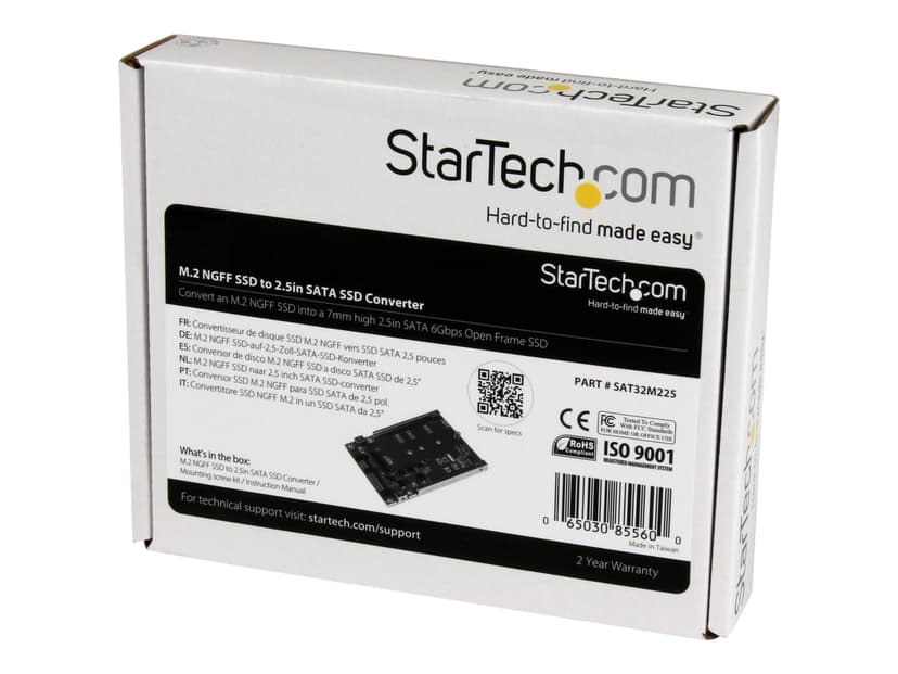 Startech M.2 SATA SSD till 2.5" SATA-adapter