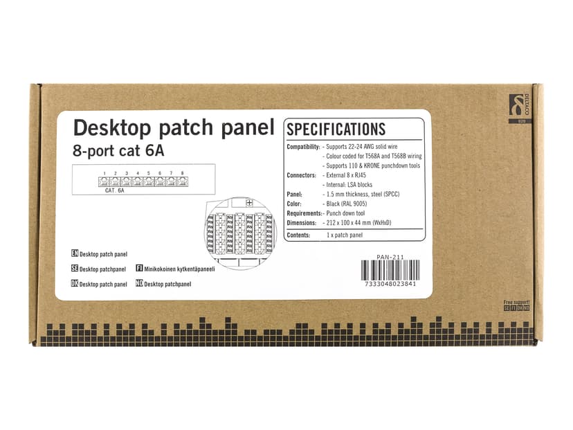 Deltaco Patchpanel