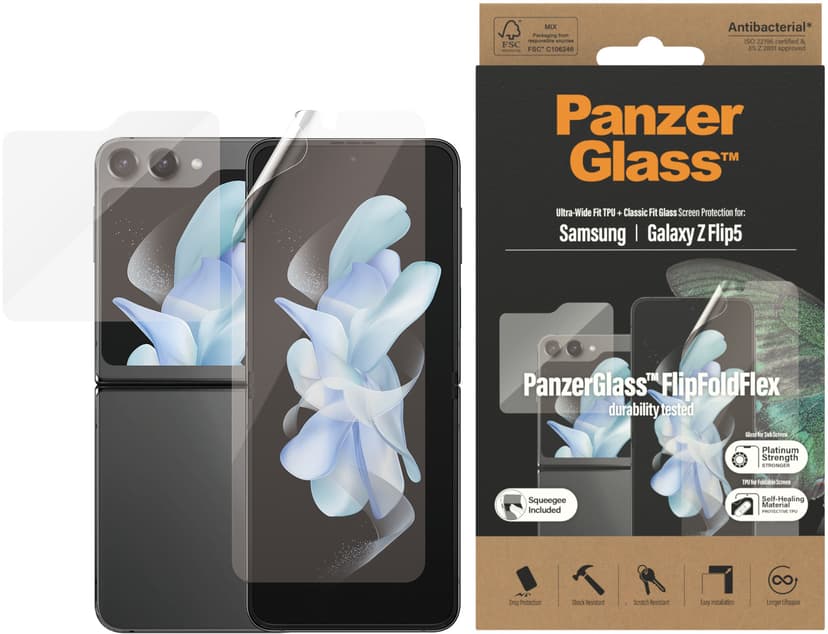 Panzerglass Ultra-Wide fit TPU + Classic Fit Samsung Galaxy Z Flip 5