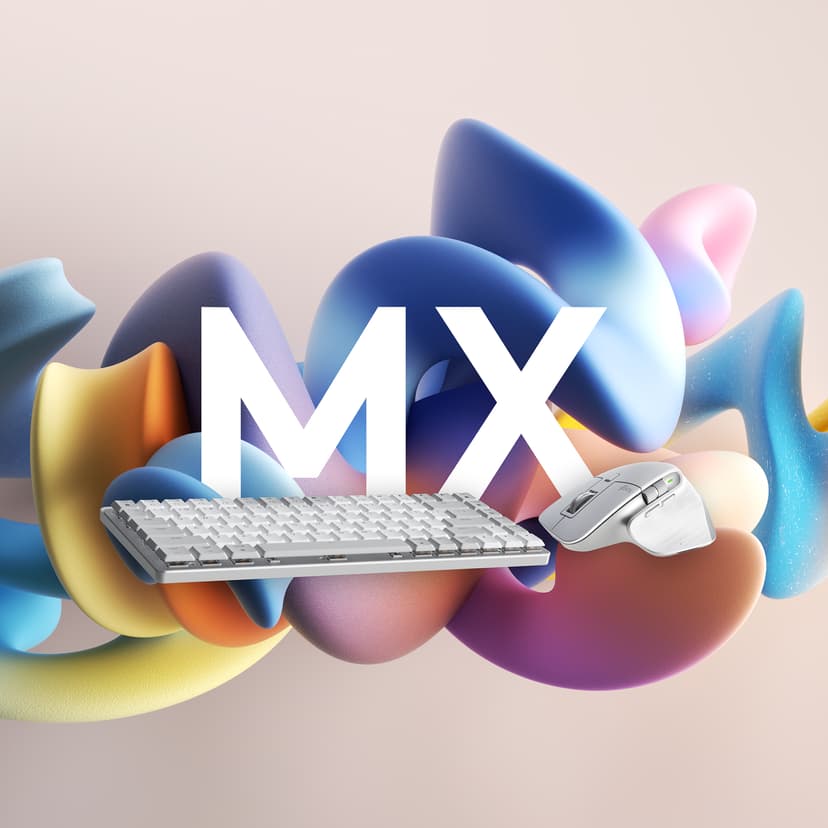 Logitech Mechanical mini + MX Master 3S for Mac Nordiska länderna Sats med tangentbord och mus