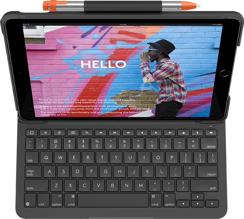 Logitech Slim Folio iPad 7th gen, iPad 8th gen, iPad 9th gen Nordiska länderna