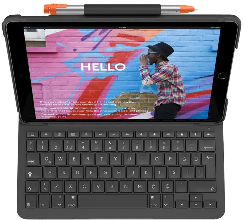 Logitech Slim Folio iPad 7th gen, iPad 8th gen, iPad 9th gen Nordiska länderna
