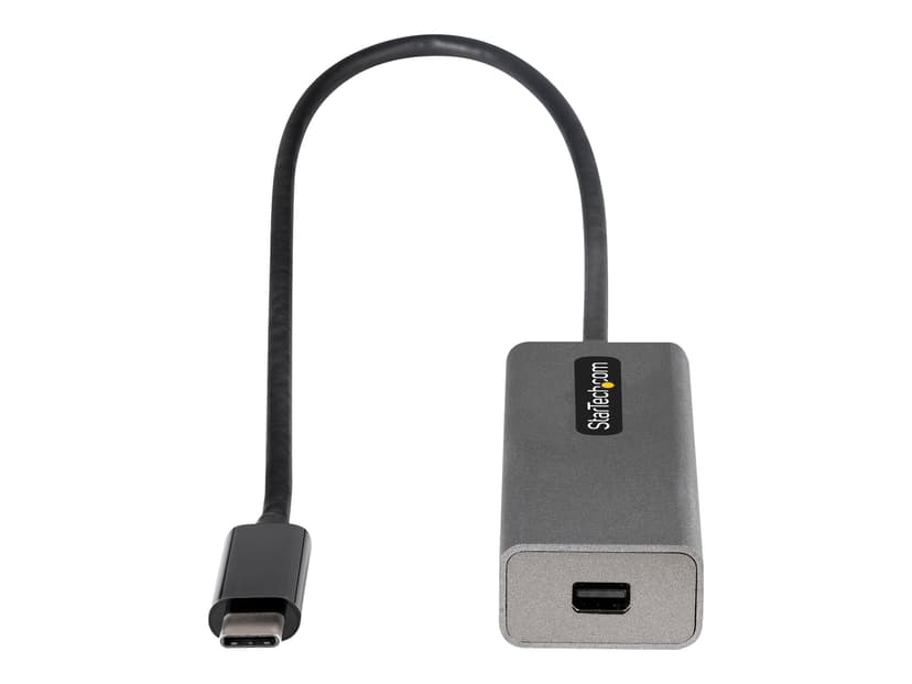 Startech .com USB C to Mini DisplayPort Adapter, 4K 60Hz USB-C to mDP Adapter Dongle, USB Type-C to Mini DP Monitor/Display, Video Converter, Works w/ Thunderbolt 3, 12" Long Attached Cable