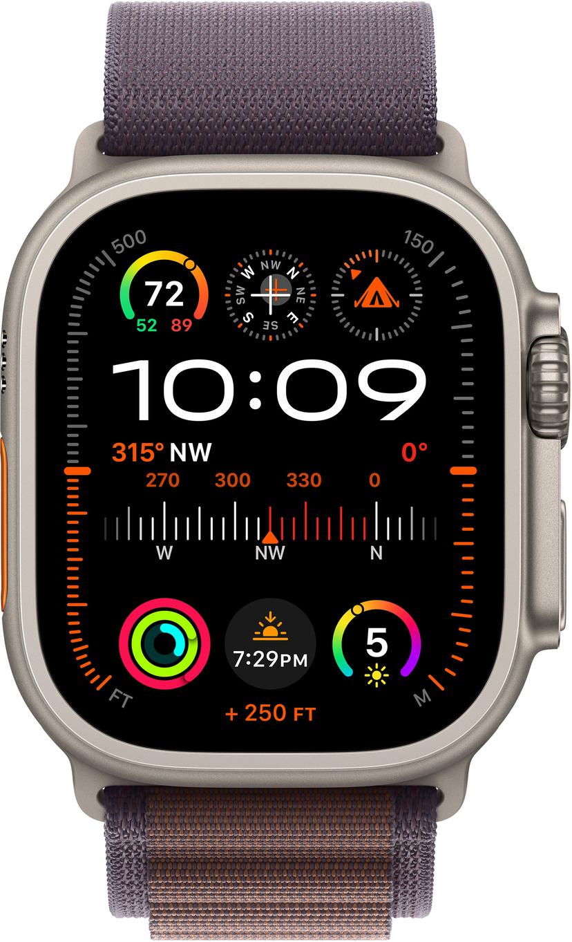 Apple Watch Ultra 2 GPS + Cellular 49mm Titanium Case with Indigo Alpine Loop Small