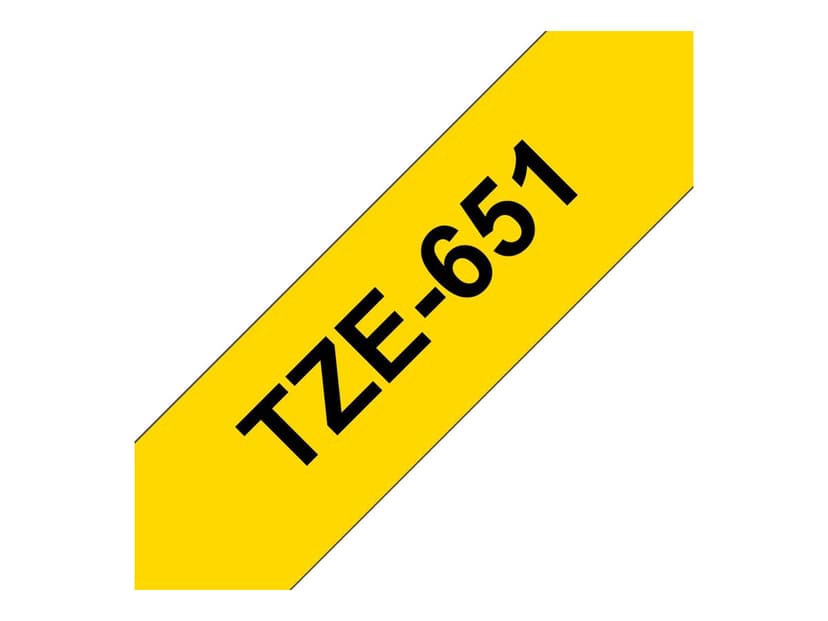 Brother Tape 24mm TZe-651 Musta/Keltainen