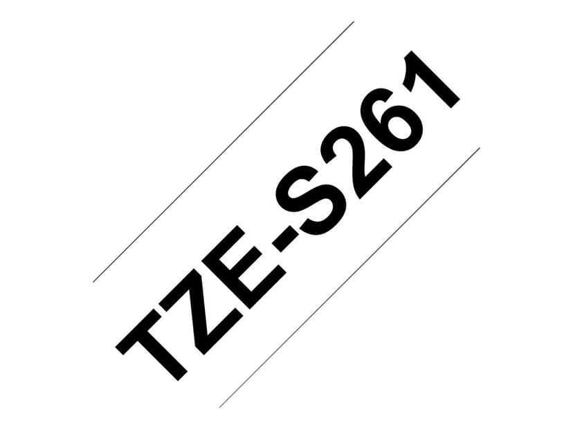 Brother Tape 36mm TZe-S261 Sort/Hvid Ekstra St�rk