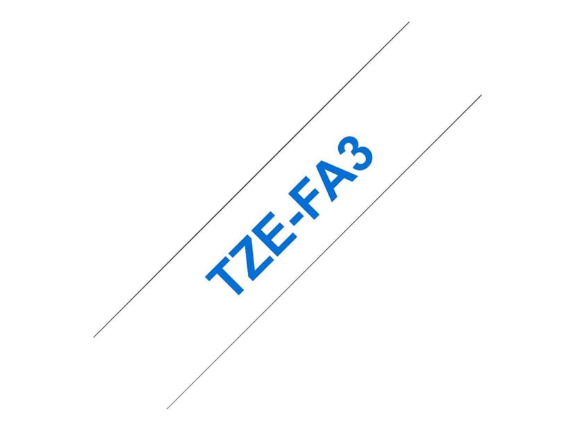Brother Tape 12mm TZe-FA3 Kangas Valkoinen/Sininen