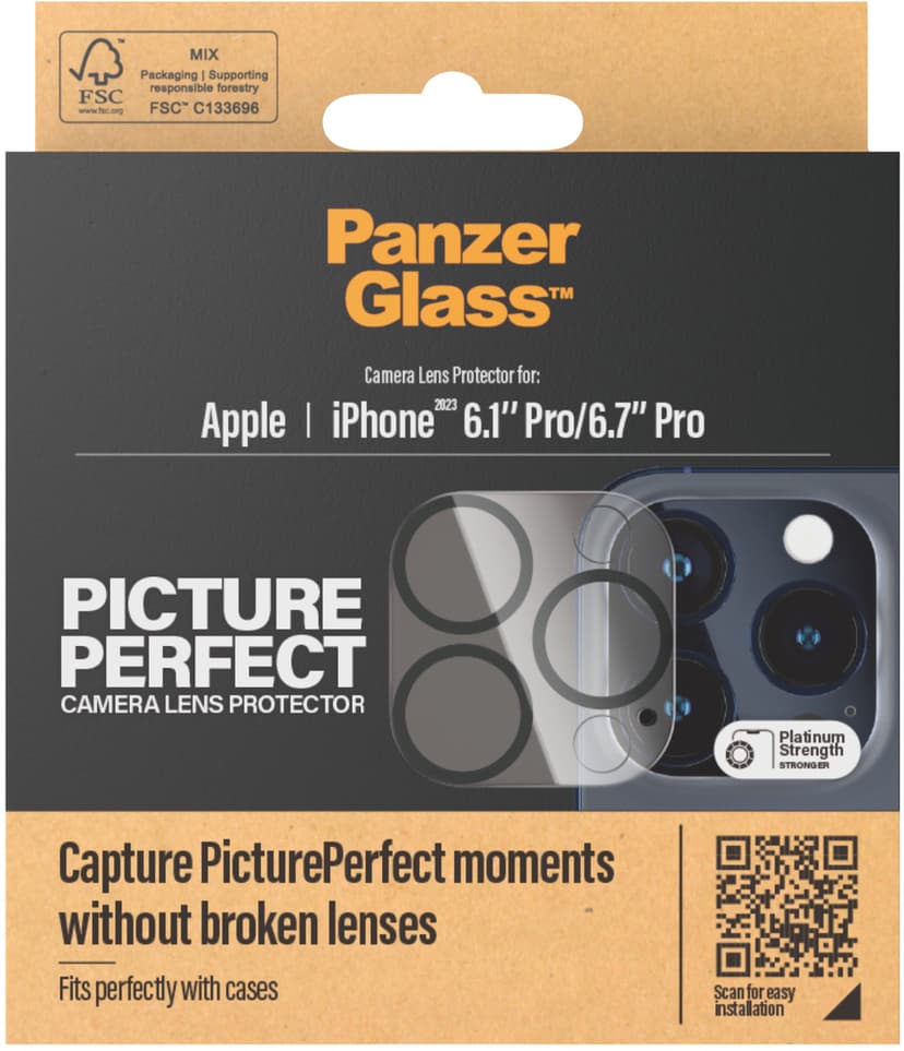 Panzerglass PicturePerfect Camera Lens Protector for iPhone 15 Pro/iPhone 15 Pro Max