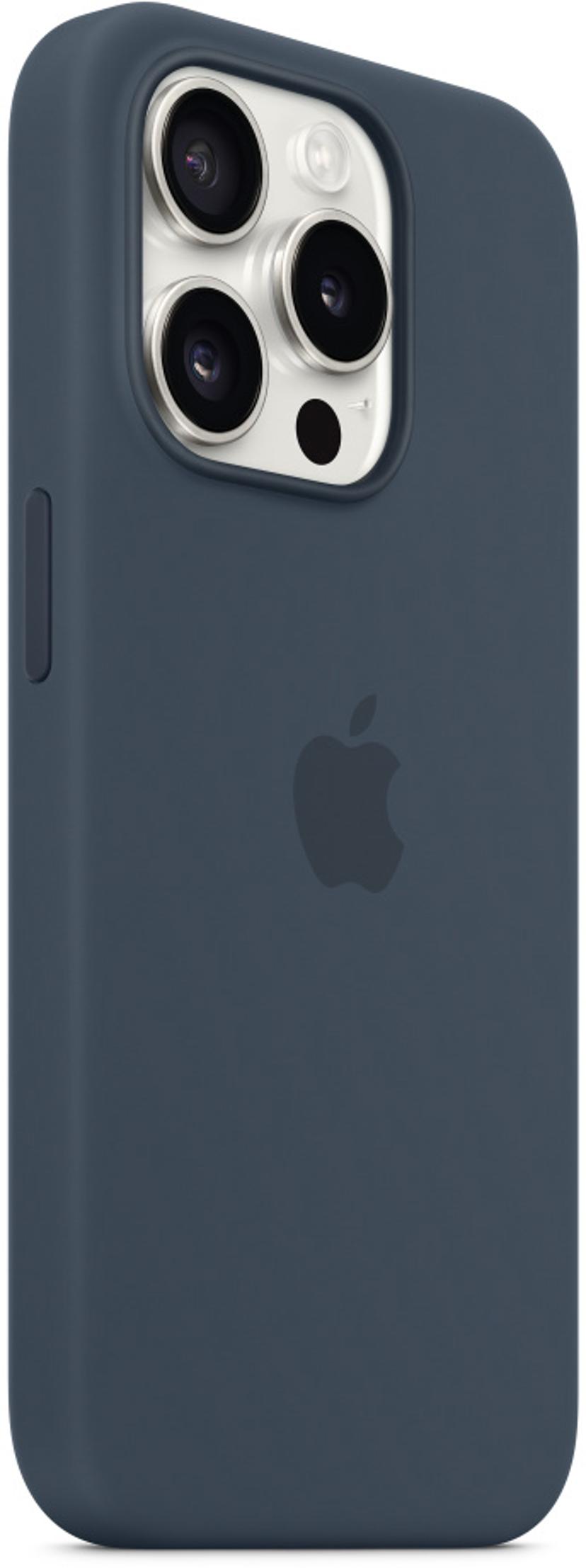 Apple Silikonskal med MagSafe iPhone 15 Pro Stormblå