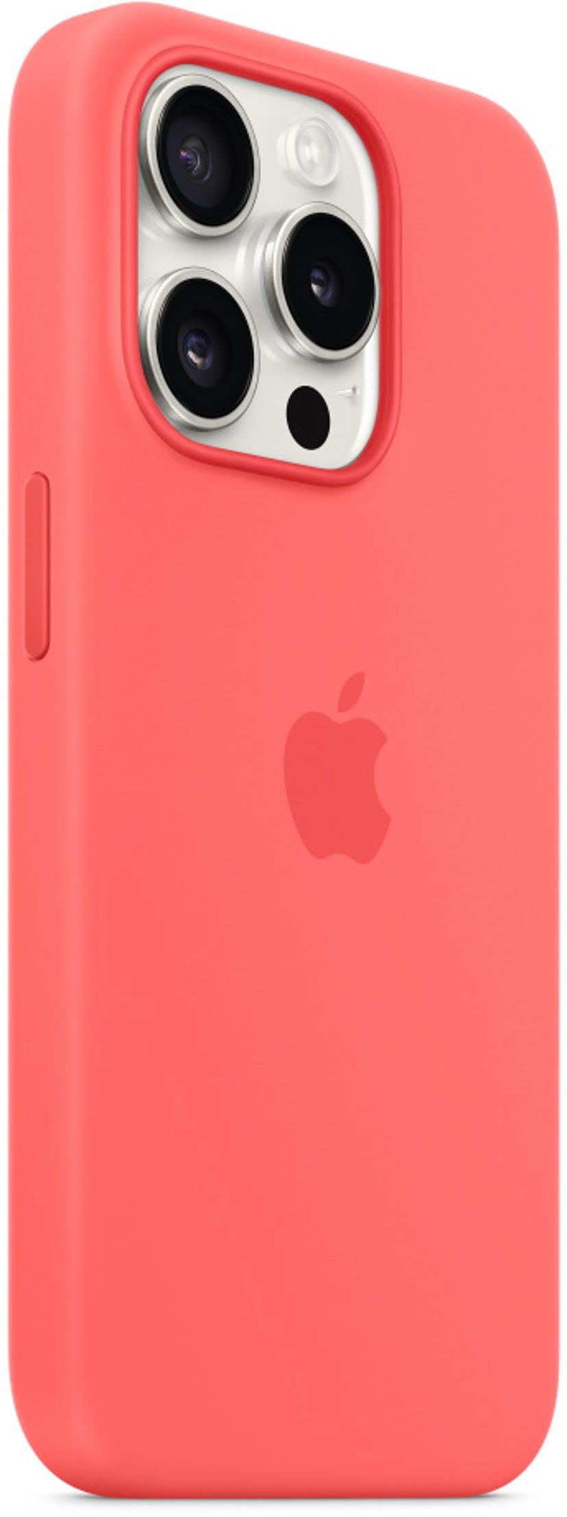 Apple Silicone Case With Magsafe iPhone 15 Pro Vaaleanpunainen