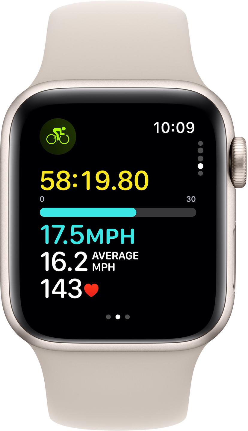 Apple Watch SE GPS 40mm Starlight Aluminium Case with Starlight Sport Band S/M