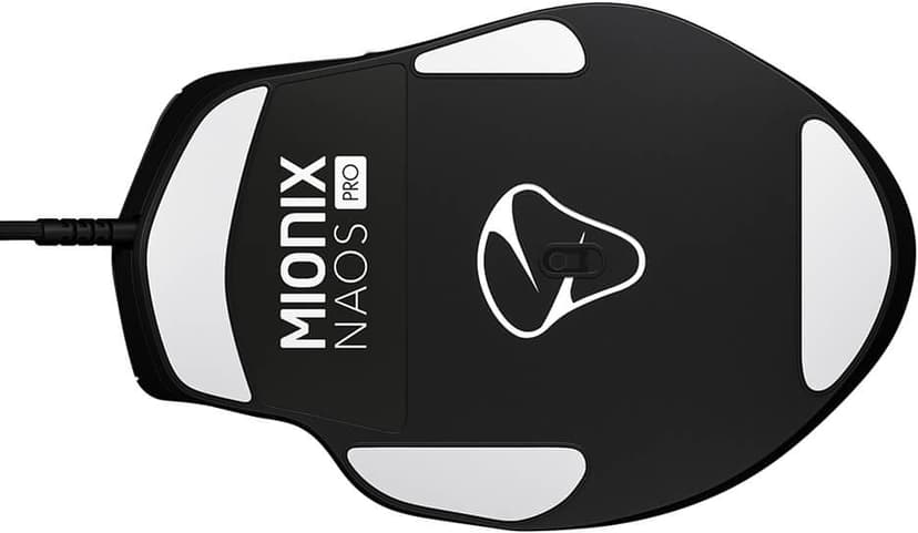 MIONIX Naos Pro – Mouse Gaming Ergonomico Destro, Sensore Ottico 19000DPI, Cavo 1,8m, Nero