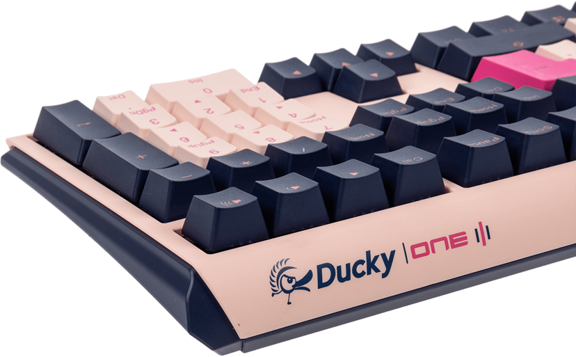 Ducky Ducky ONE 3 näppäimistö USB QWERTY Pohjoismainen Vaaleanpunainen, Laivasto Pohjoismainen