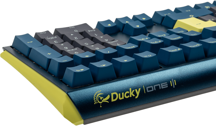 Ducky Ducky ONE 3 näppäimistö USB QWERTY Pohjoismainen Harmaa, Sininen Pohjoismainen