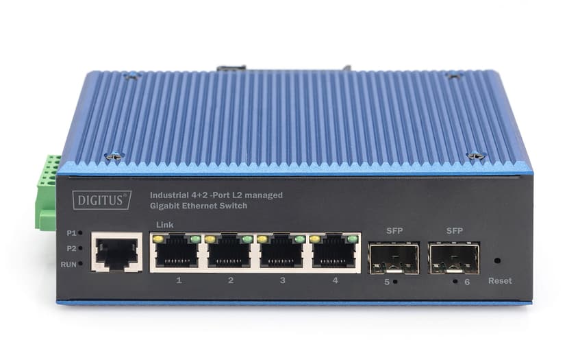 Digitus Digitus DN-651154 verkkokytkin Hallittu L2 Gigabit Ethernet (10/100/1000) Musta, Sininen