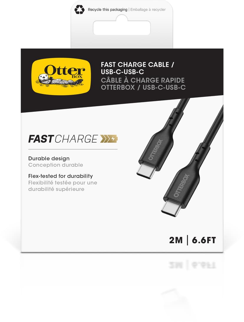 Otterbox Standard Cable USB-C To USB-C 2m Musta