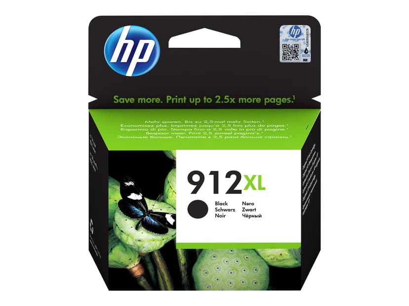 HP Muste Musta 912XL 825 Pages - OfficeJet Pro 8022/8024/8025