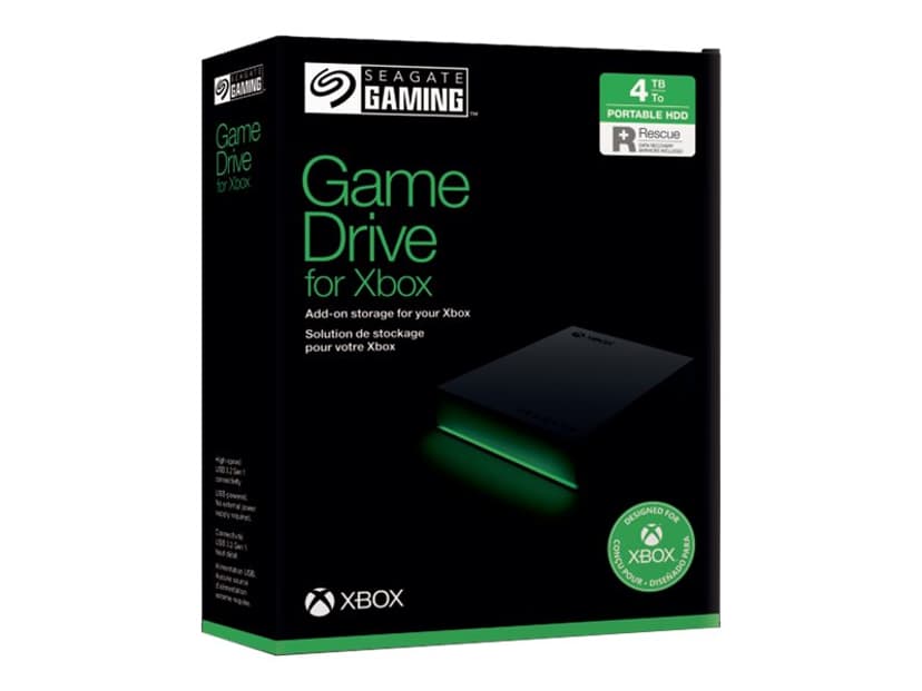 Seagate Game Drive for Xbox 4000GB Musta