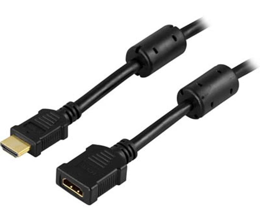 Deltaco HDMI-125 5m HDMI-tyyppi A (vakio) Musta