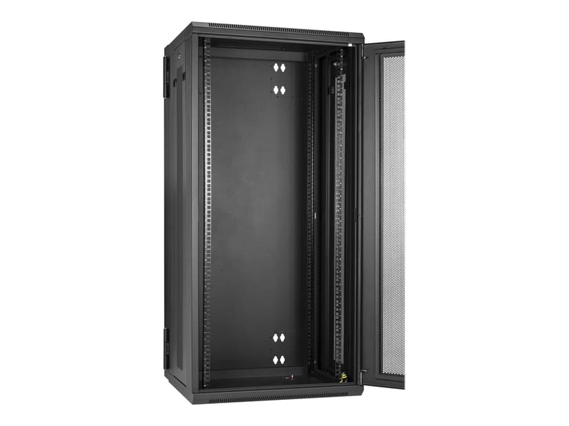 Startech .com 26U 19" Wall Mount Network Cabinet, 16" Deep Hinged Locking IT Network Switch Depth Enclosure, Assembled Vented Computer Equipment Data Rack with Shelf & Flexible Side Panels