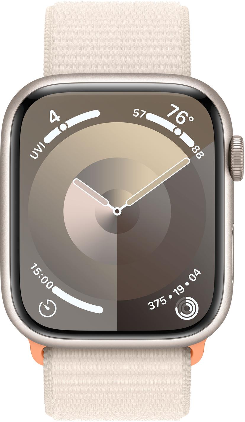 Apple Watch Series 9 GPS 45mm Starlight Aluminium Case with Starlight Sport Loop