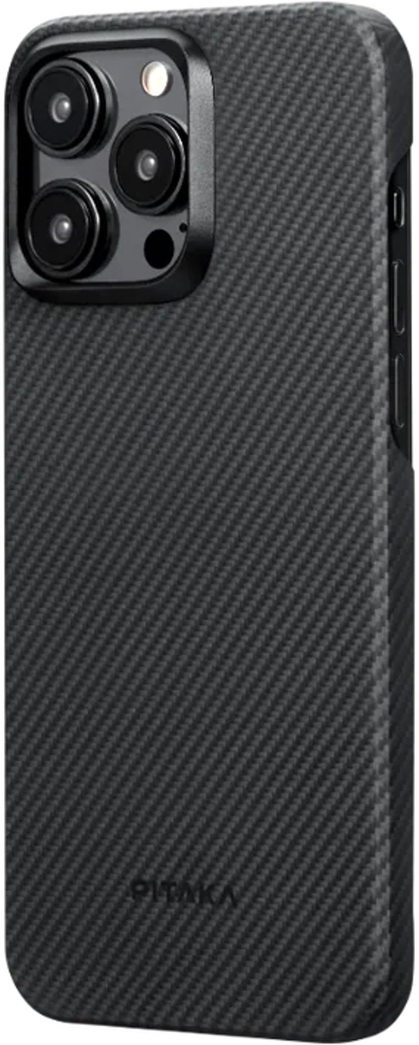 PITAKA MagEZ Case 4 iPhone 15 Pro Max Svart/grå (KI1501PMA