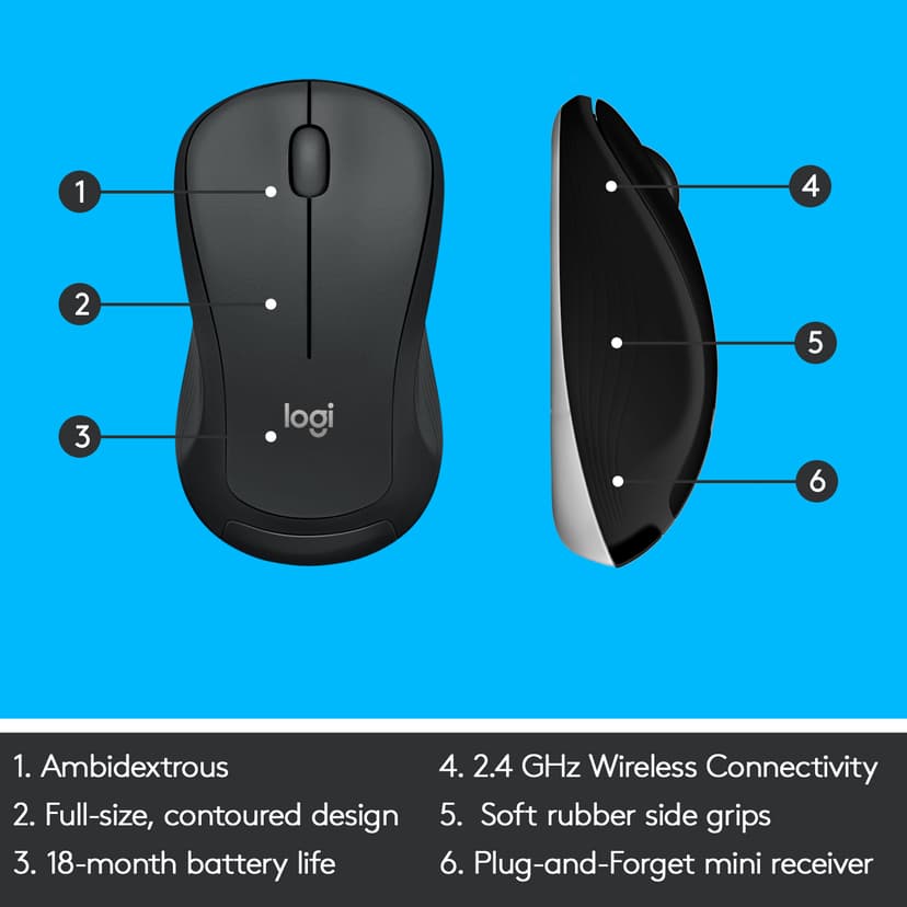 Logitech MK540 Advanced Kit Nordiska länderna Sats med tangentbord och mus