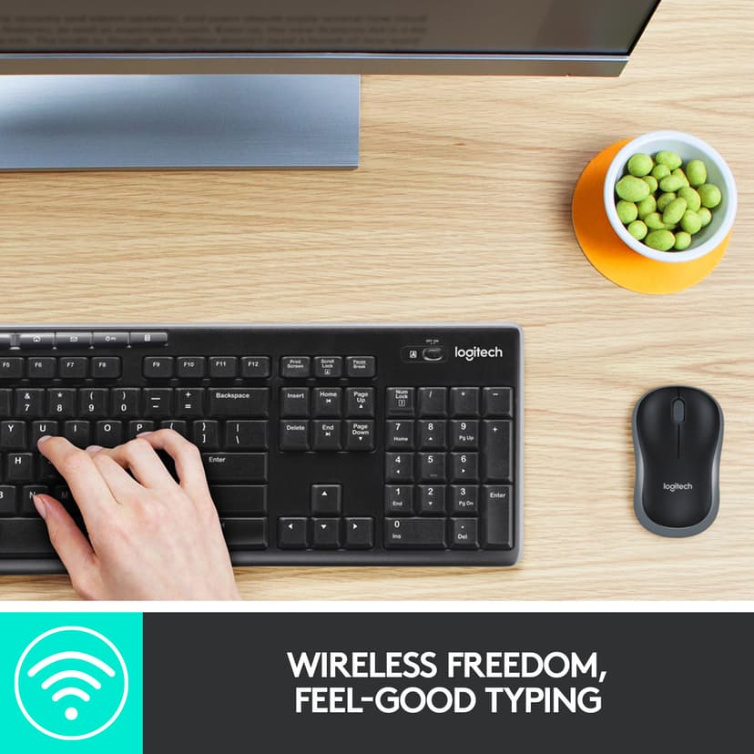 Logitech Wireless Combo MK270 Combo Nordisk Tastatur og mus-sæt