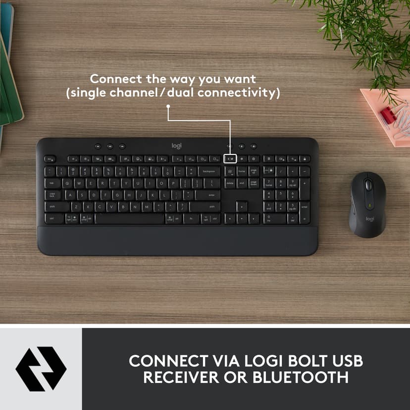 Logitech MK650 Combo For Business Nordisk Tastatur- og mussett
