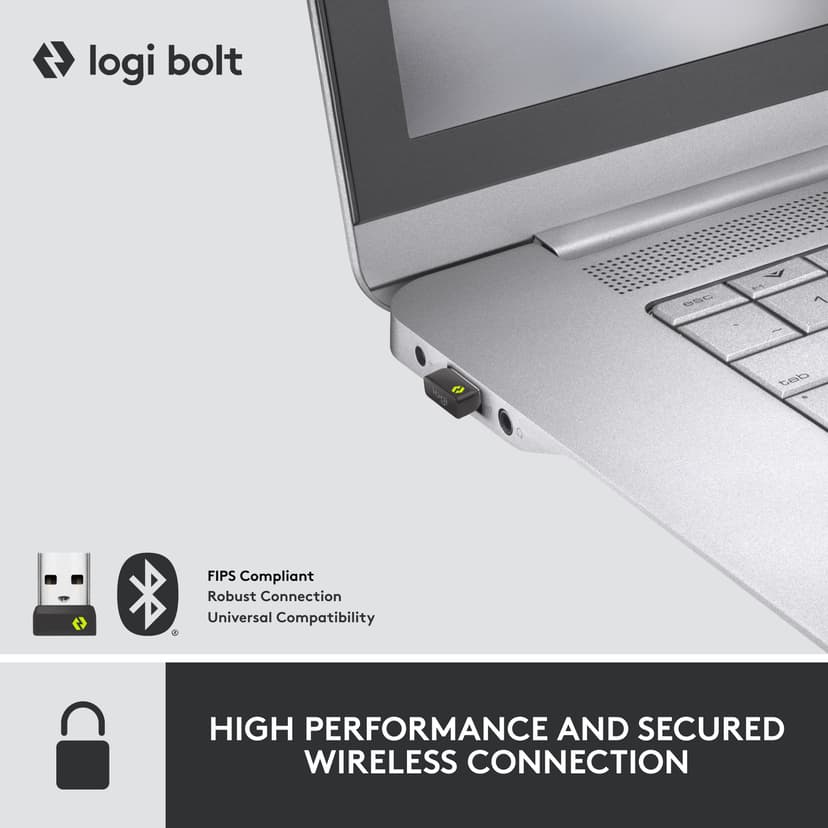 Logitech MX Keys mini combo for business Logi Bolt Pohjoismaat Näppäimistö- ja hiiri -pakkaus