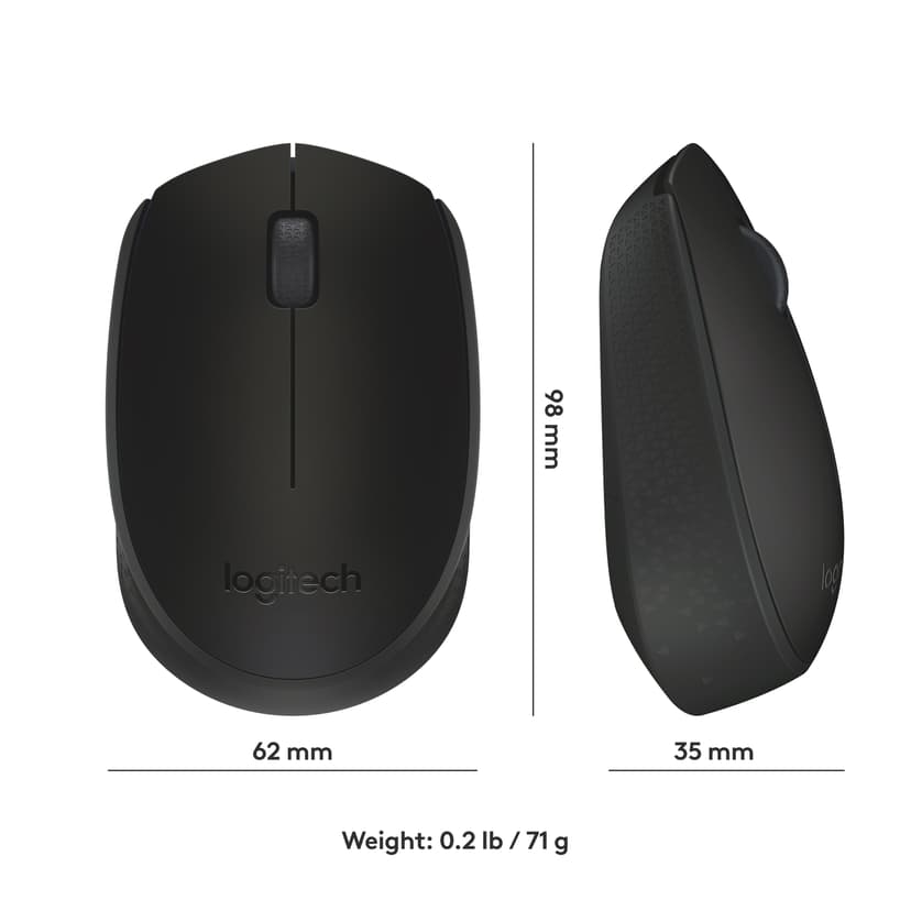 Logitech M171 Wireless Trådlös Mus Svart