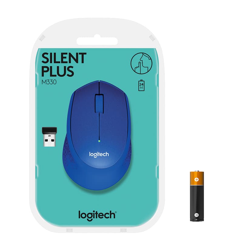 Logitech M330 Silent Plus Wireless Trådlös 1000dpi Mus Blå
