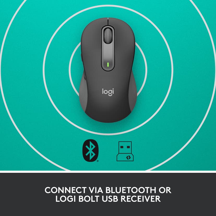 Logitech Signature M650 Large Draadloos 4000dpi Muis Grijs, Zwart