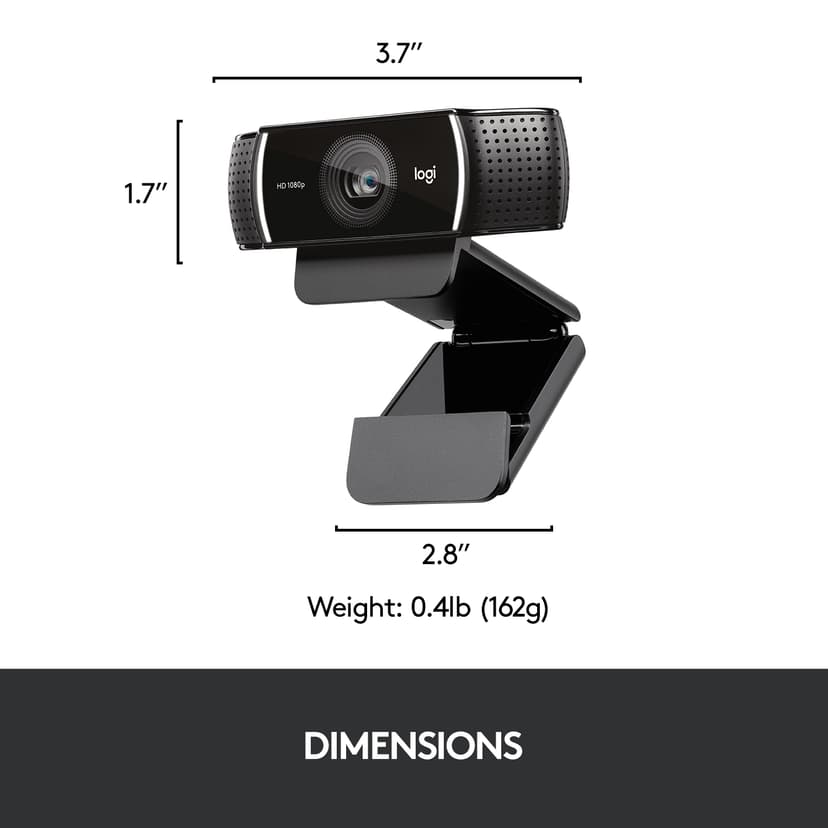 Logitech C922 HD Pro Stream USB 2.0 Verkkokamera Musta
