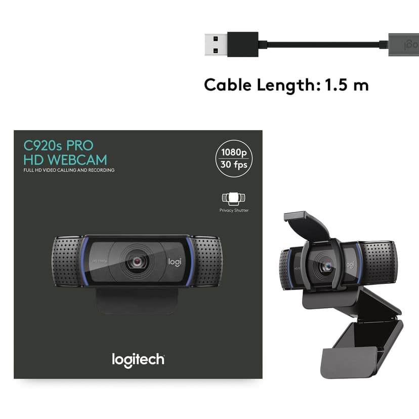 Logitech C920S HD Pro USB
