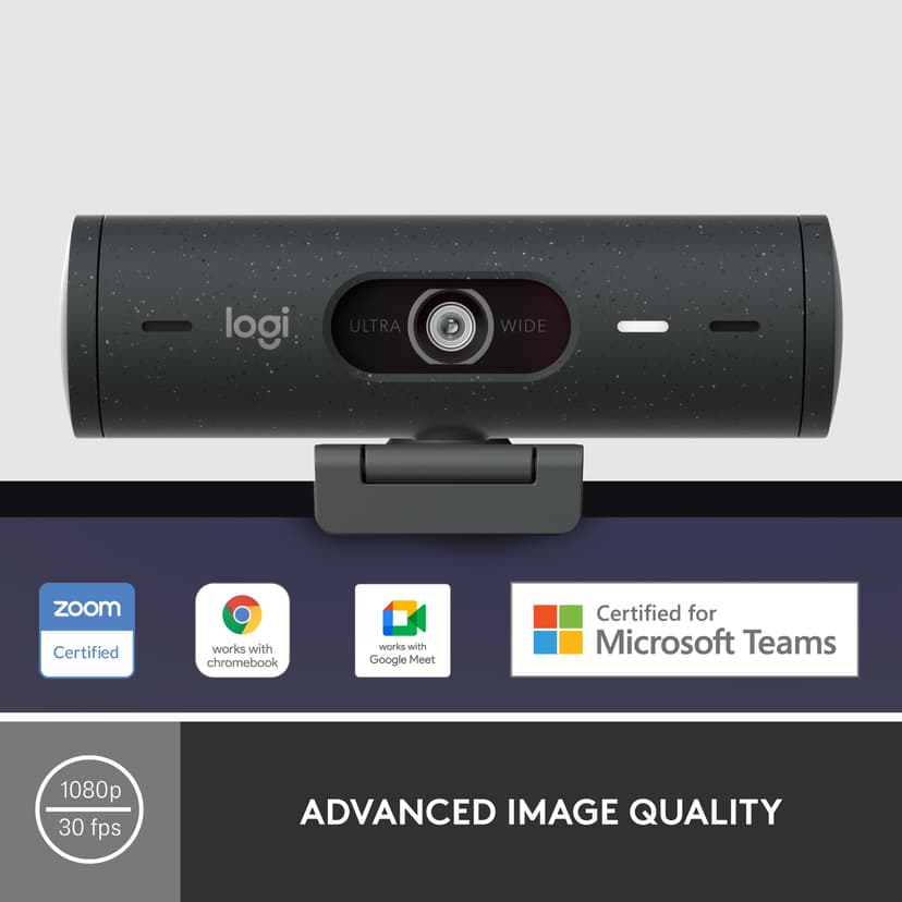 Logitech Brio 500 USB-C Verkkokamera Harmaa
