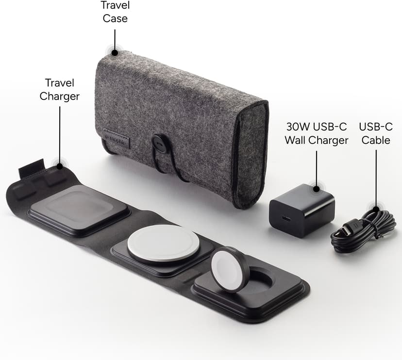 Zagg mophie 3 in 1 Travel Charger With MagSafe Gr