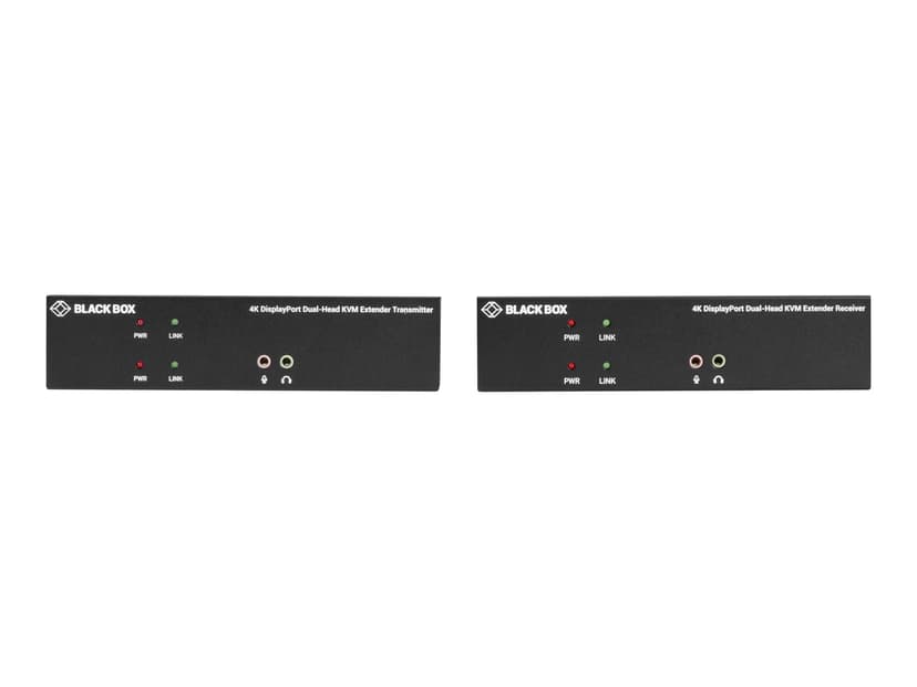 Black Box KVX Series KVM Extender DP Dual Head USB Audio CatX Tx+Rx - (Kuppvare klasse 3)
